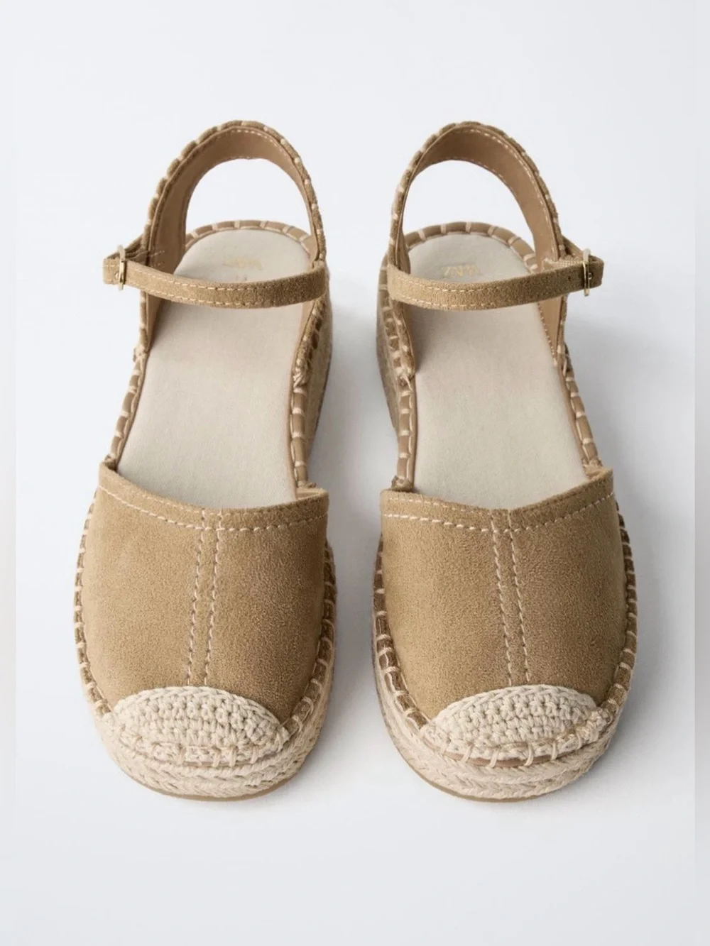 ZARA TOPSTITCHED ESPADRILLES NWT Size: 6 (36 ) * Color: Brown